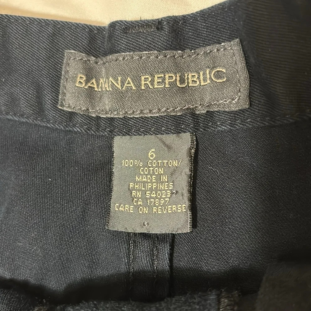 Banana Republic Black Denim Shorts size 6 - Picture 2 of 6